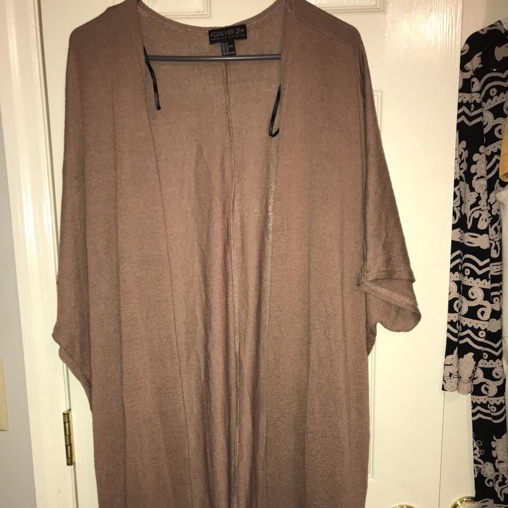 Long brown cardigan